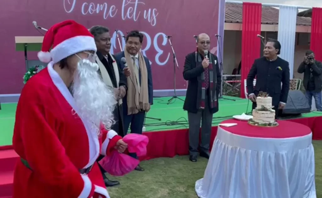 Watch: Meghalaya's Conrad Sangma Joins Opposition Leaders In Pre-Christmas Carolling