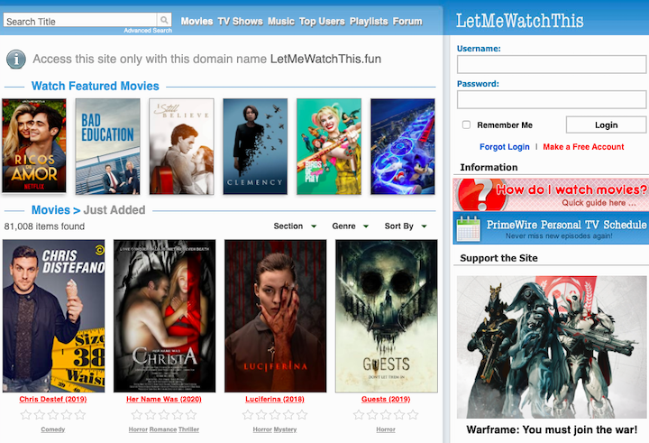 Watch Movies Online Free with Best Sites Like LetMeWatchThis