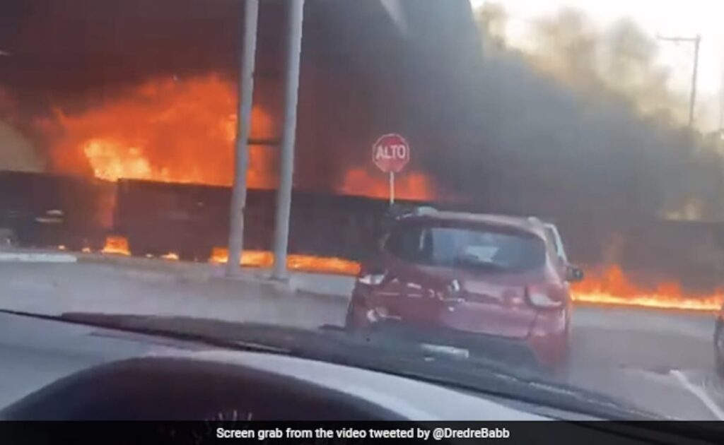 Massive Fire As Train Hits Fuel Truck In Mexico, Hundreds Evacuated