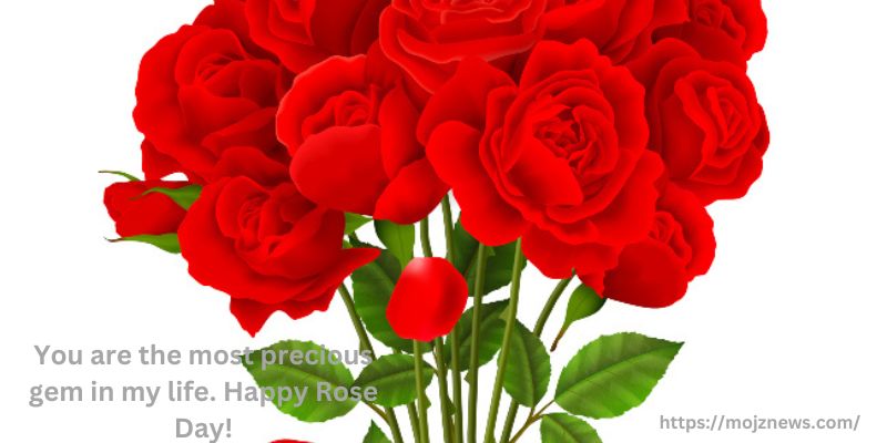 You are the most precious gem in my life. Happy Rose Day!